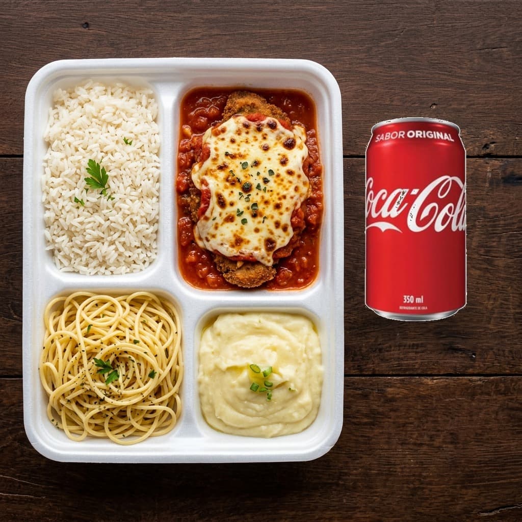 Combo Solteiro — Parmê Completa + Coca Lata